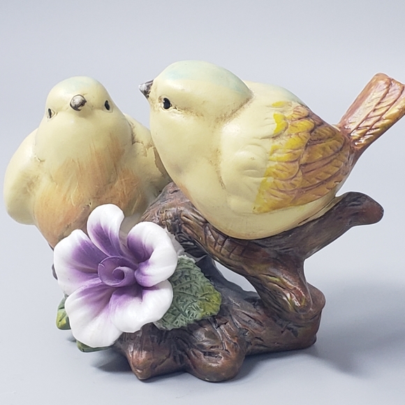 Vintage Yellow Birds On Tree Branch Figurine - Picture 6 of 13